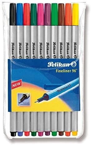 Pelikan Fineliner 96, 10 įvairių spalvų (940676)