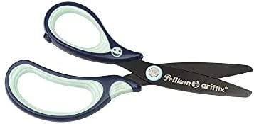 Pelikan Žirklės kairiarank. bukais galais GRIFFIX 14cm mėta-tamsiai mėlynos