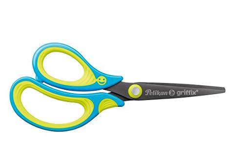 Pelikan Žirklės kairiarank. GRIFFIX 15cm neon gelt.-melsvos