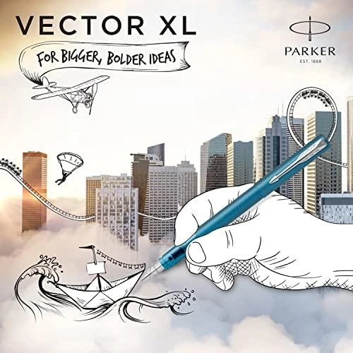 Plunksnakotis PARKER VECTOR XL TEAL Medium. Su dovanų dėžute