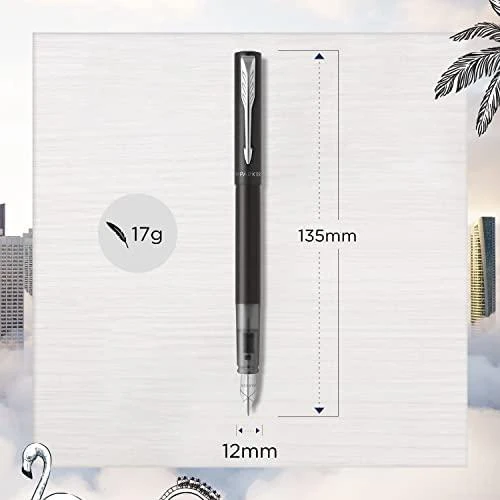 Parker Parker Vector XL Metallic Juodas C.C. Fountain Pen M