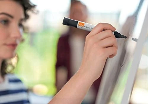 Baltos lentos žymekliai NOBO Liquid Ink, 12 vnt., įv. spalvų