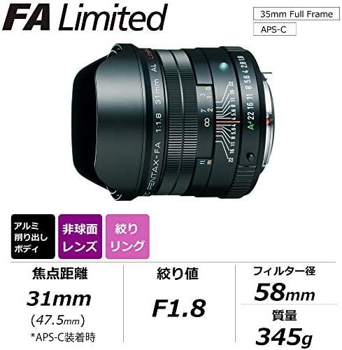 Objektyvas smc Pentax FA 31mm f/1.8 AL Limited, juoda