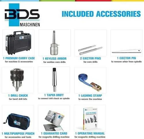 Stacionarus gręžtuvas BDS MAB 455; 1050 W; elektrinis; magnetinis