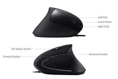 Carruzzo Perixx PERIMICE-513 kompiuterinė pelė Biuras dešinei rankai USB A tipo Optinis 1600 DPI