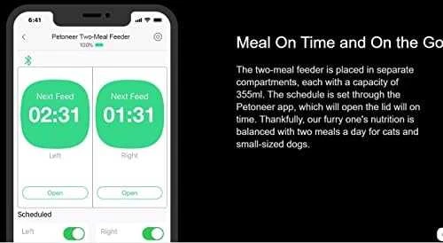 Petoneer Two-Meal Feeder išmanusis dubuo su vėsinimu