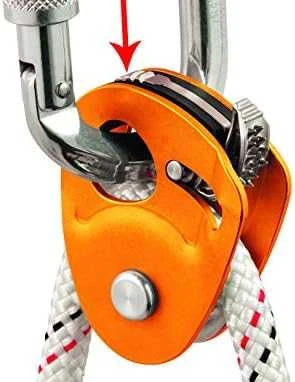 Petzl Micro Traxion su dantyta fiksavimo sistema