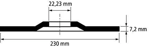 Plieno šlifavimo diskas PFERD PSF Ø230x7x22mm A30