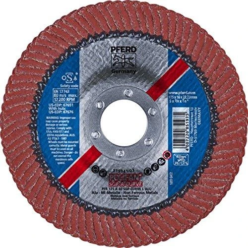 Šlifavimo diskas PFERD PFR125 A40 SGP-Curve L ALU