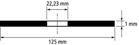 Metalo pjovimo diskas PFERD EHT 125x1,0mm A60 P PSF