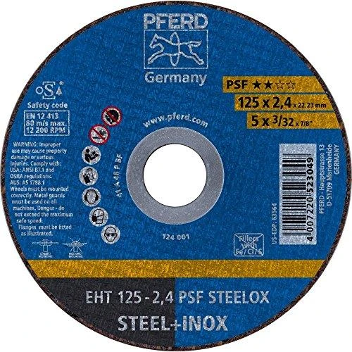 Nerūd. plieno pjovimo diskas PFERD EHT 125x2,4mm A46 P PSF-INOX