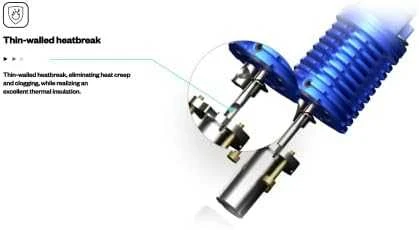 Phaetus Rapido Hot-End High Flow - mėlynas