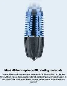 Phaetus Rapido Hot-End High Flow - mėlynas