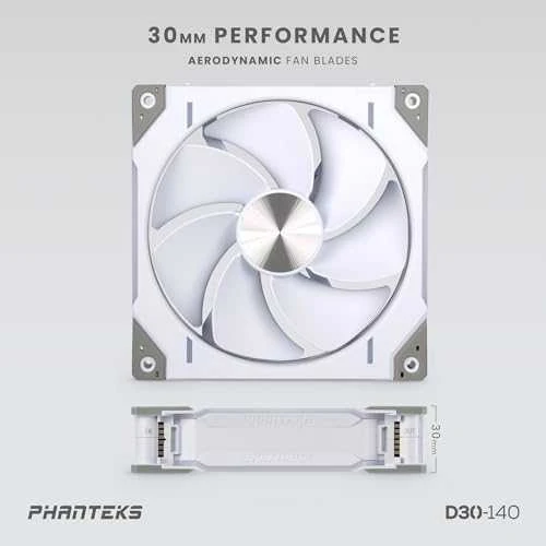 Aušintuvas Phanteks D30-140 PWM DRGB PWM Triple Fan Pack, baltos spalvos