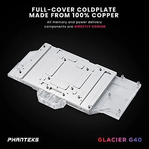 PHANTEKS Glacier G40 RTX 4090 vandens blokas su galine plokšte, skirtas MSI, D-RGB & juodas
