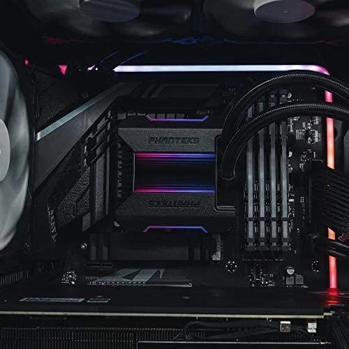 Phanteks Glacier One 280 MPH su įjungtu D-RGB apšvietimu