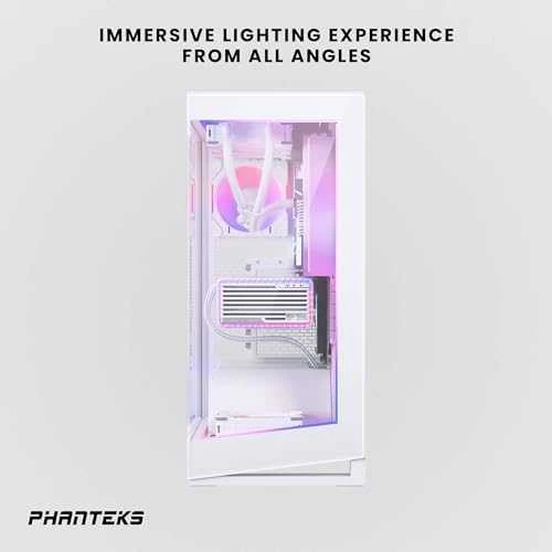 „Phanteks NV5 Premium DRGB“ rinkinys + maitinimo šakotuvas, 3 išoriniam rėmui, 1 pagrindinės plokštės kabelio dangtelis – baltos spalvos