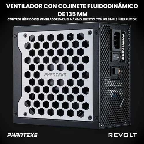 Phanteks Revolt 1600W Titanium, ATX 3.0, PCIe 5.0, fully modular - 1600 Watt, juodos spalvos