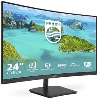 Monitorius Philips 241E1SC/00 23.6", Juodos spalvos
