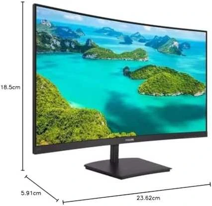 Monitorius Philips 241E1SC/00 23.6", Juodos spalvos