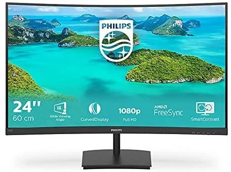 Monitorius Philips 241E1SC/00 23.6", Juodos spalvos