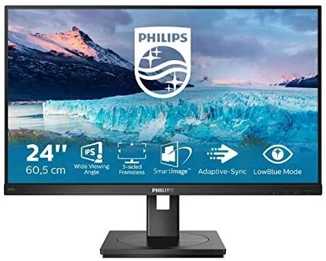 Monitorius Philips S Line 242S1AE/00 LED ekranas 60,5 cm (23.8") 1920 x 1080 pikseliai „Full HD“ Juoda