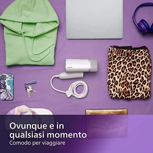 Philips 3000 serijos rankinis garintuvas STH3020/10 Kompaktiškas ir sulankstomas Paruoštas naudoti per ~30 sekundžių 1000W, iki 20g/min. Nereikia lyginimo lentos