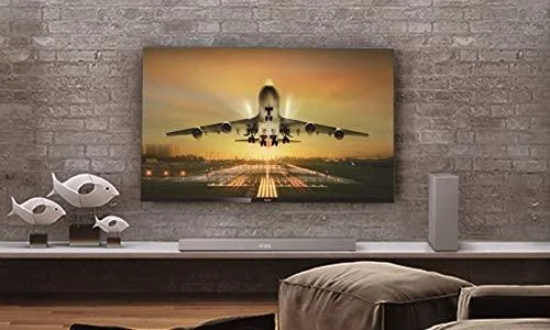 Namų kino sistema „Philips Soundbar“ garsiakalbis TAB8505/10, maks. 240 W. Integruotas žemųjų dažnių garsiakalbis, Dolby Atmos®, suderinamas su DTS Play-Fi, jungiasi su balso asistentais