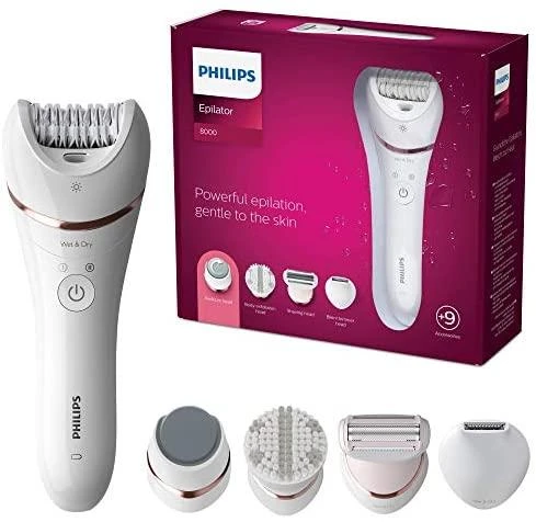 Philips Epilator Series 8000 „Wet & Dry“ epiliatorius BRE740/10