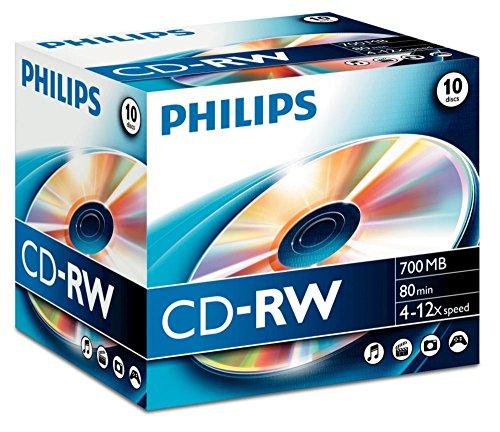 1x10 Philips CD-RW 80 min. 700 MB 4-12x JC