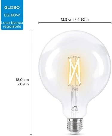 WIZ WI-FI BLE 60W G125 E27 927-65 CL 1PF/6