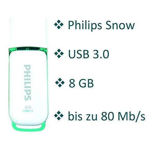 Philips USB 3.0 8GB Snow Edition Žalias