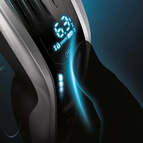 „Philips“ serijos 9000 plaukų kirpimo mašinėlė HC9450/15, titano peiliukai, 400 ilgio nustatymų, 120 min. veikia be laido / 1 val. įkrovimas