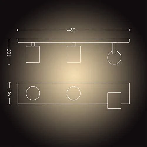 Philips Hue Runner baltas 3x5W 230V