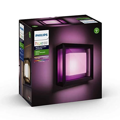Philips Hue Econic Sieninis lauko šviestuvas (Baltas ir spalvotas)