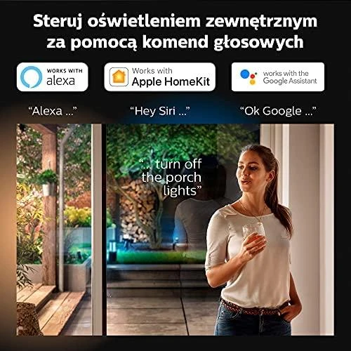 Philips Hue Impress stulpinis lauko šviestuvas (Baltas ir spalvotas)