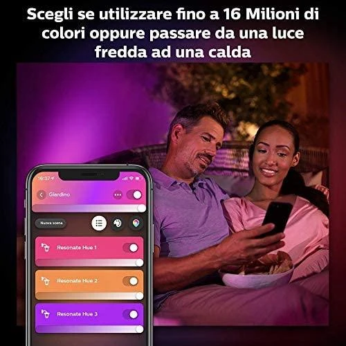 Philips Hue Sieninis lauko šviestuvas Resonate (Baltas ir spalvotas)