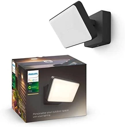 Sieninis šviestuvas „Philips Hue Welcome Outdoor Floodlight“ | Šiltas baltas