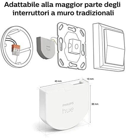 Sieninis šviestuvas „Philips Hue“ sieninis jungiklis, 2 vnt. pakuotėje