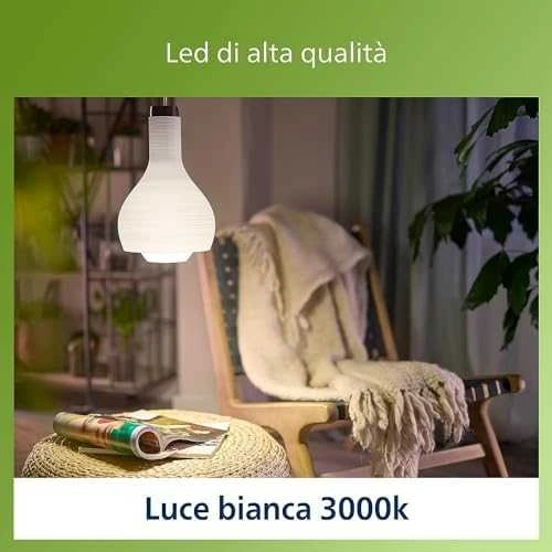 „Philips“ klasikinė LED lempa su 40 W, E27 pagrindu, skaidri, šaltai balta (4000 K)