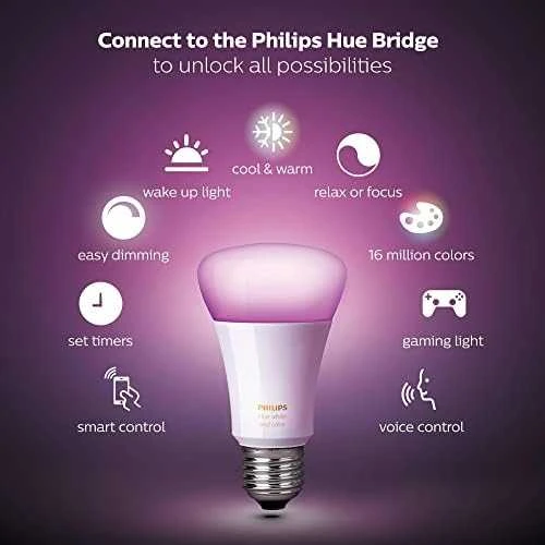 Philips „Hue White and color ambiance“ Pradinis rinkinys: 2 E27 išmaniosios lemputės (1100)