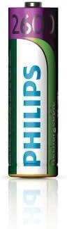 Įkraunama baterija Philips AA 2600 mAh 2 lizdinės plokštelės