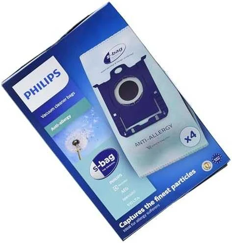 Philips s-bag Dulkių siurblių maišeliai FC8022/04 4 x dulkių maišeliai Vienas standartas tinka visiems Antialerginiam filtravimui