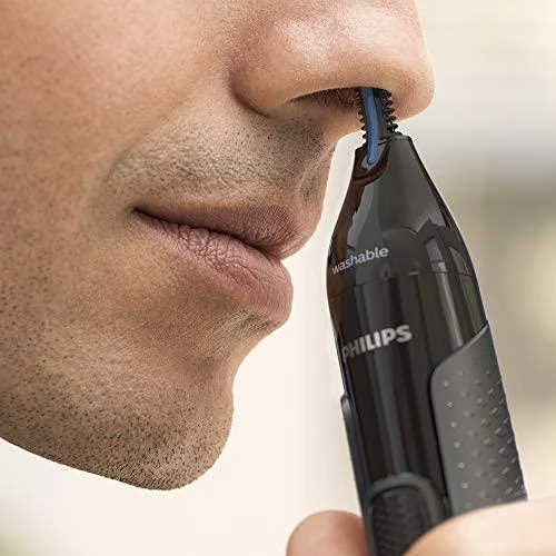 Philips series 3000 Patogi nosies, ausų ir antakių kirpimo mašinėlė NT3650/16 100 % atspari vandeniui, dvipusė apsaugos sistema