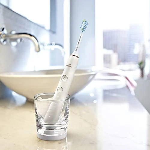 Philips DiamondClean Elektrinis dantų šepetėlis HX9911/94 Įkraunamas, Suaugusiems, Šepetėlių skaičius galvutės įeina 1, Number of teeth brushing modes 4, Sonic technology, Baltas