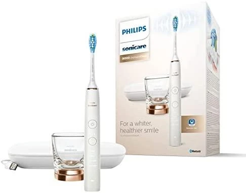 Philips DiamondClean Elektrinis dantų šepetėlis HX9911/94 Įkraunamas, Suaugusiems, Šepetėlių skaičius galvutės įeina 1, Number of teeth brushing modes 4, Sonic technology, Baltas