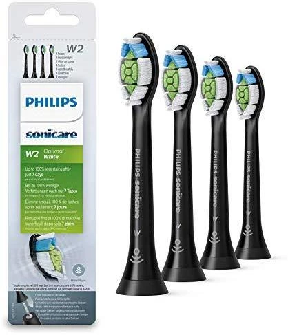 4 dalių šepetėlių galvučių pakuotė Philips Sonicare Optimal White HX6064/11, Juodos