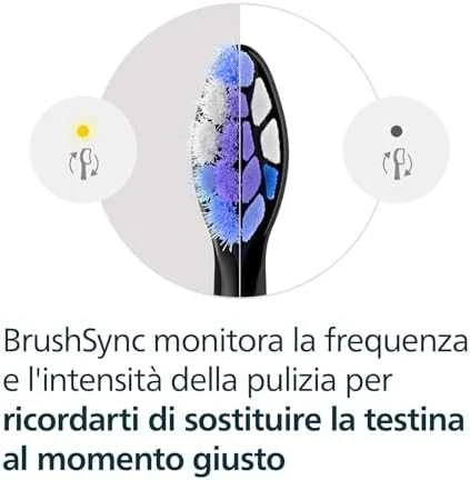 6 dalių šepetėlių galvučių pakuotė Philips Sonicare Sensitive HX6056/88, juodos spalvos