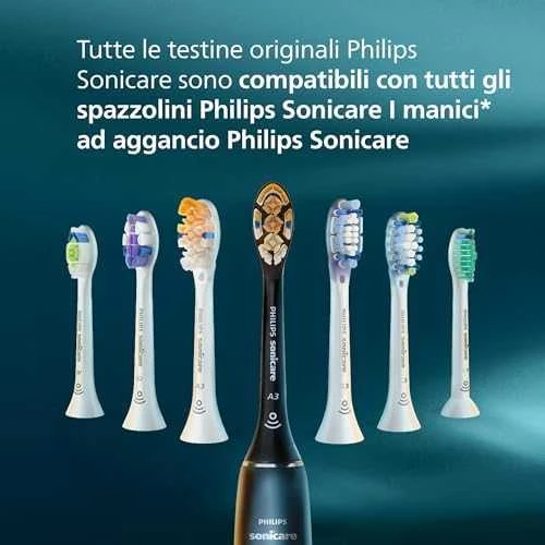 6 dalių šepetėlių galvučių pakuotė Philips Sonicare Sensitive HX6056/87, baltos spalvos