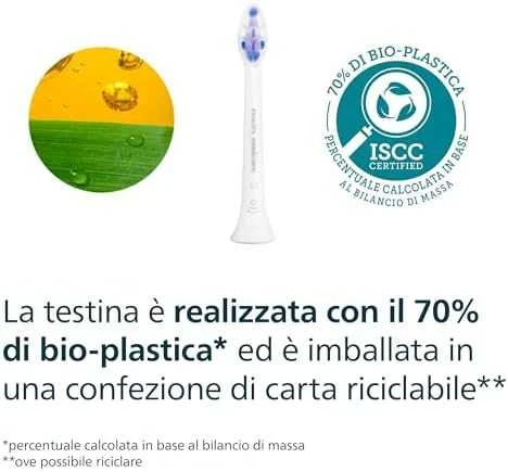 6 dalių šepetėlių galvučių pakuotė Philips Sonicare Sensitive HX6056/87, baltos spalvos